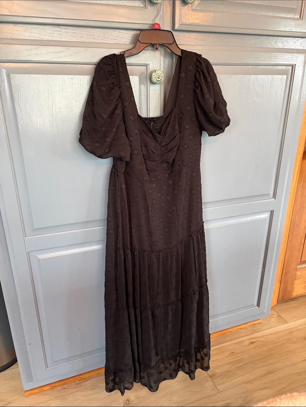 Black delicate maxi dress